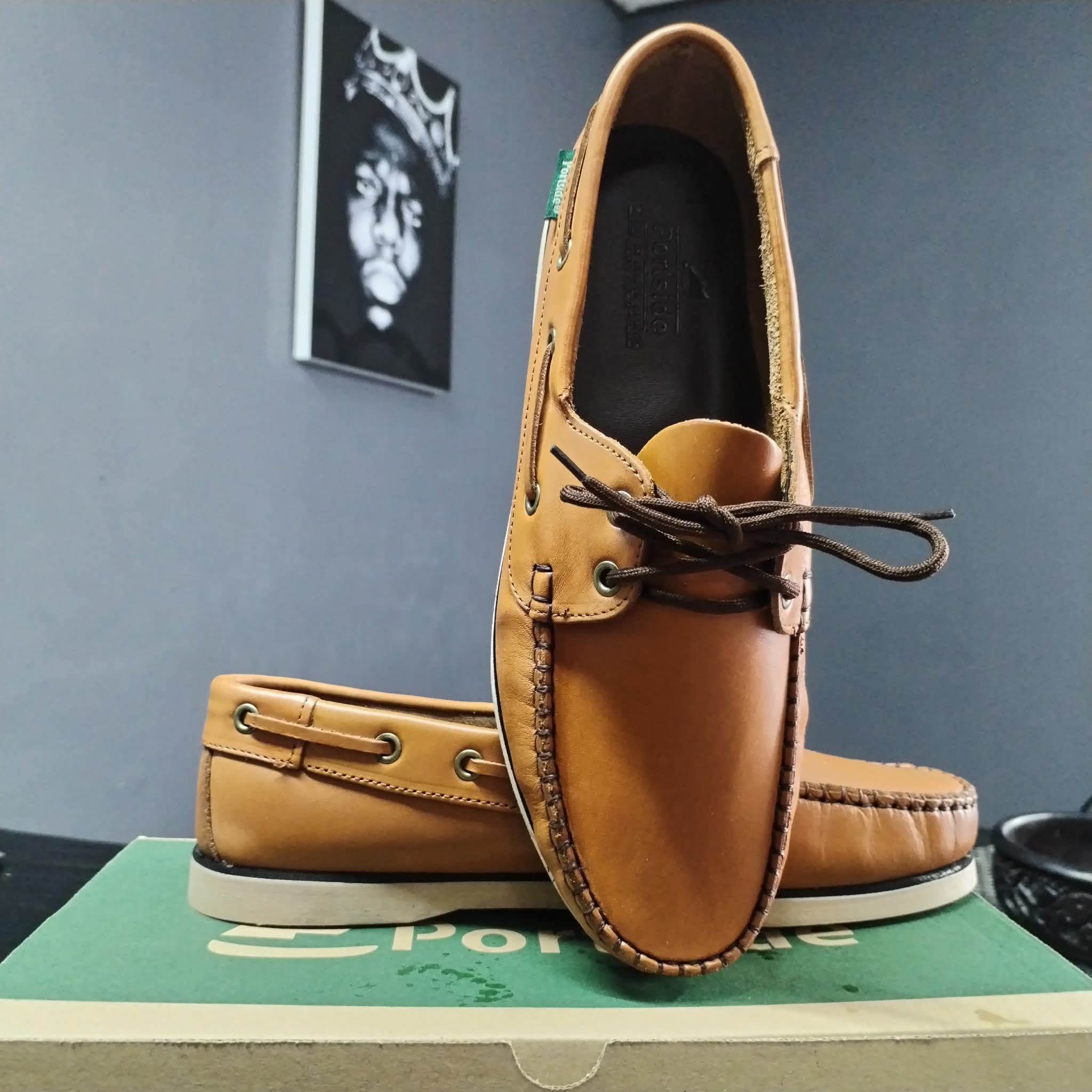 Tan portside's boat shoes 